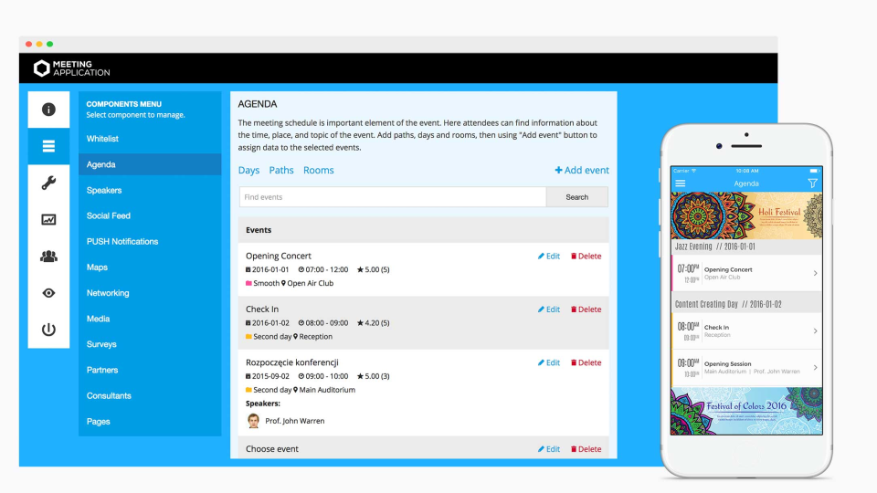 screenshot of Meeting Application